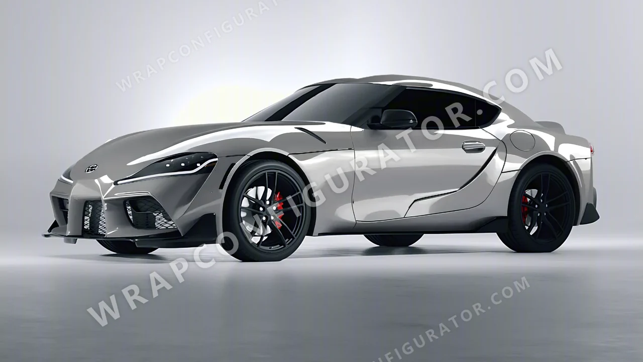 Grey Toyota Supra GR 2020 wrapped in ORACAL Simple Grey 970RA-730G