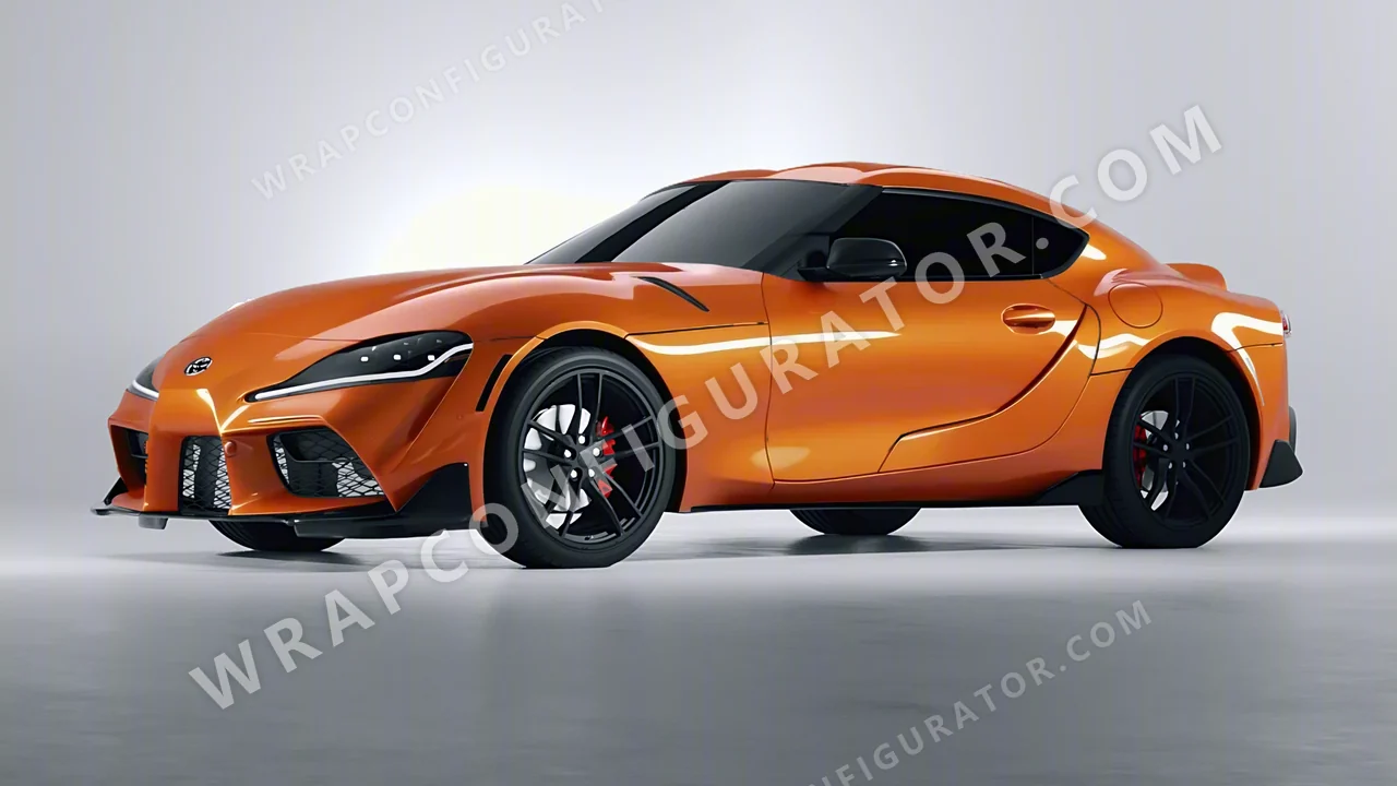 Orange Toyota Supra GR 2020 wrapped in 3M Gloss Burnt Orange G14