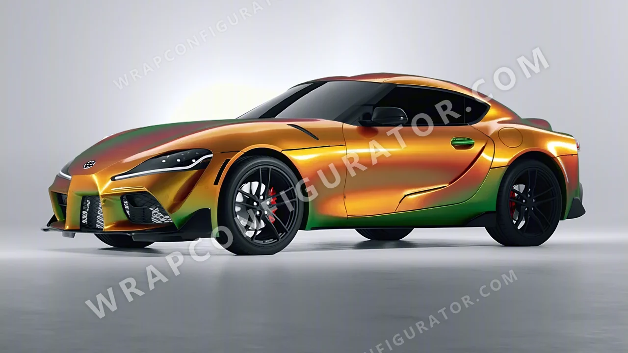 Orange Toyota Supra GR 2020 wrapped in Colourshield PPF by HyperPro Dawn Orange GB04-P