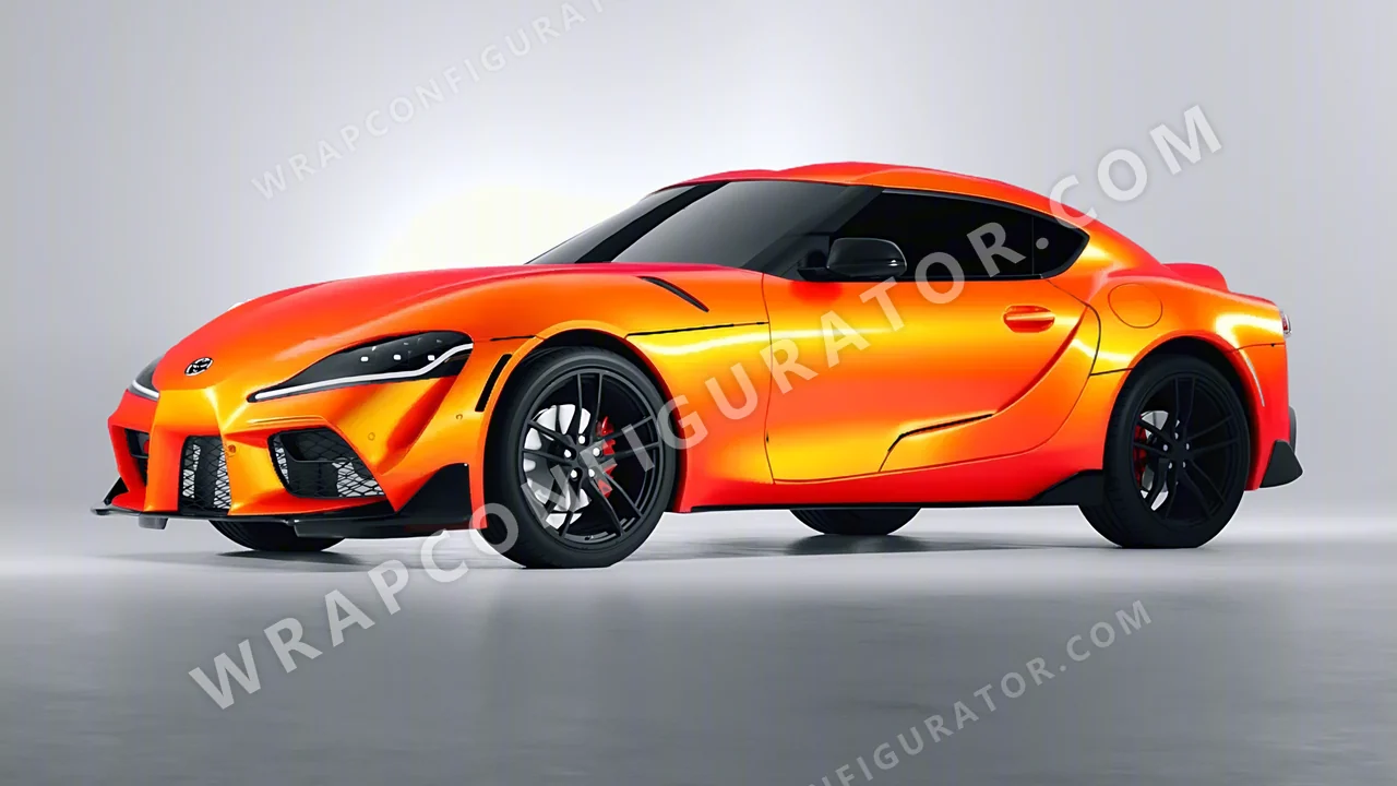 Orange Toyota Supra GR 2020 wrapped in Colourshield PPF by HyperPro Deep Orange GSF11-P