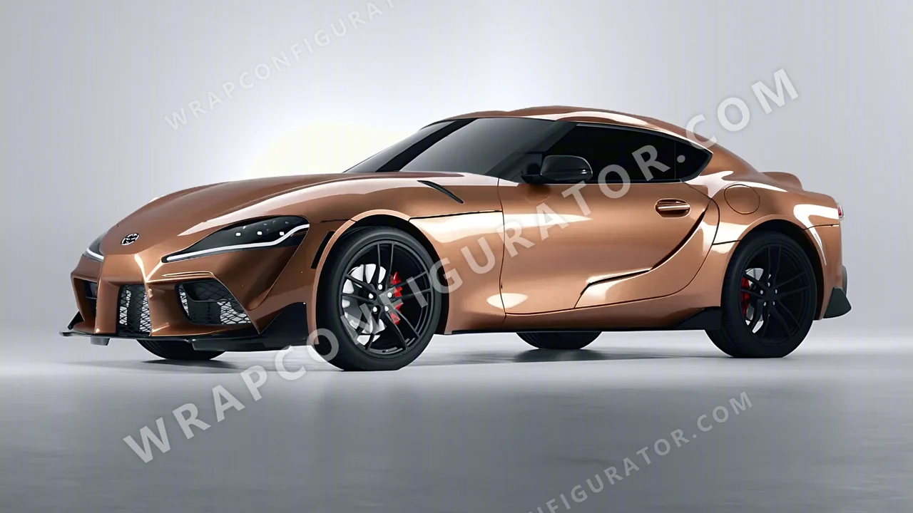 Orange Toyota Supra GR 2020 wrapped in ORACAL Bronze Antique 970RA-921G