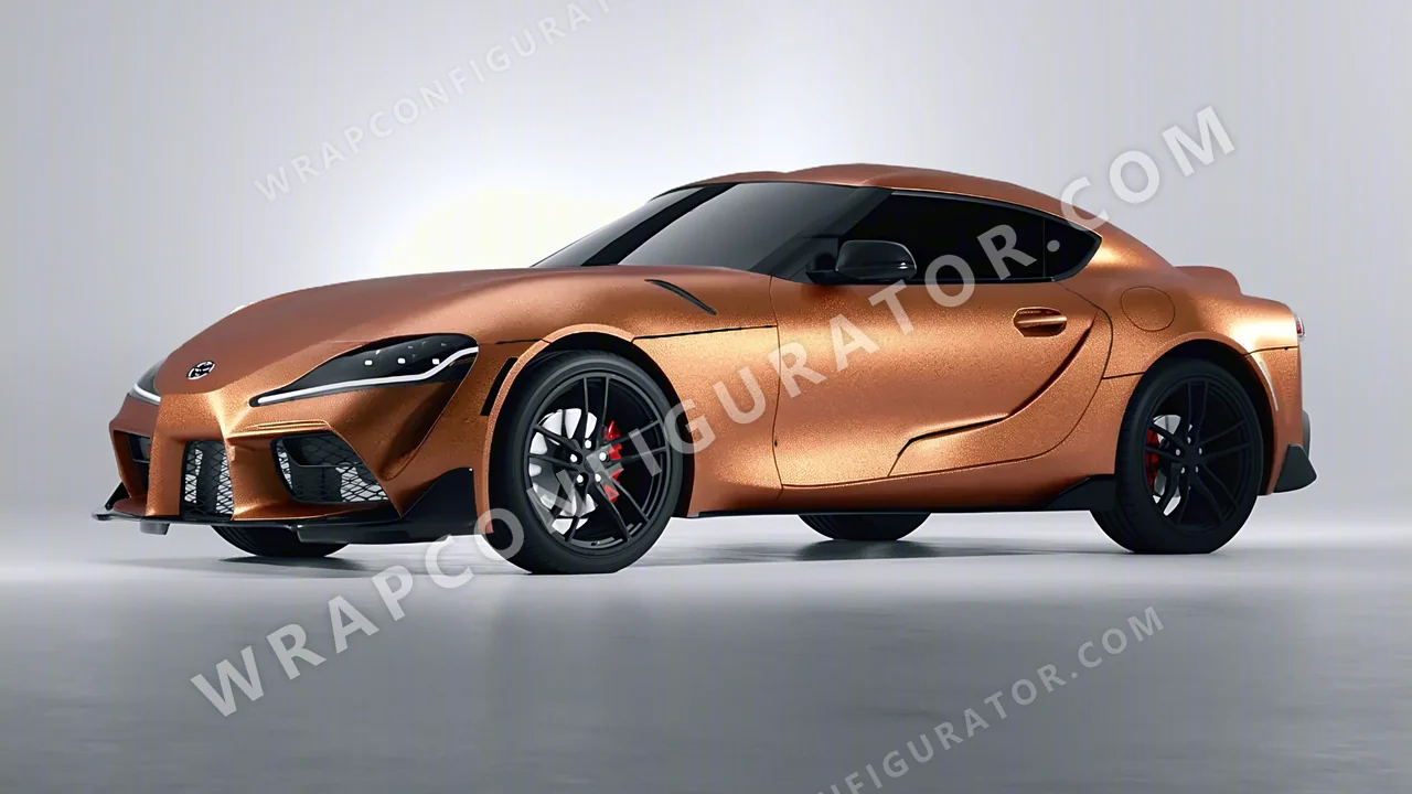 Orange Toyota Supra GR 2020 wrapped in ORACAL Copper 970RA-092M