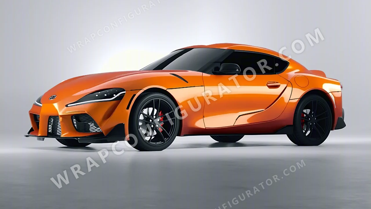 Orange Toyota Supra GR 2020 wrapped in ORACAL Tangerine Dream 970RA-959G