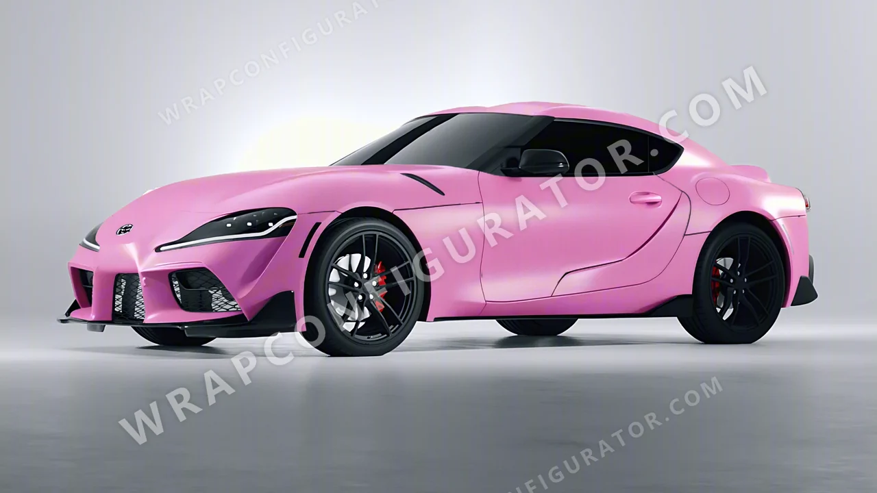 Pink Toyota Supra GR 2020 wrapped in Avery Dennison Bubblegum Pink SW900-514-O