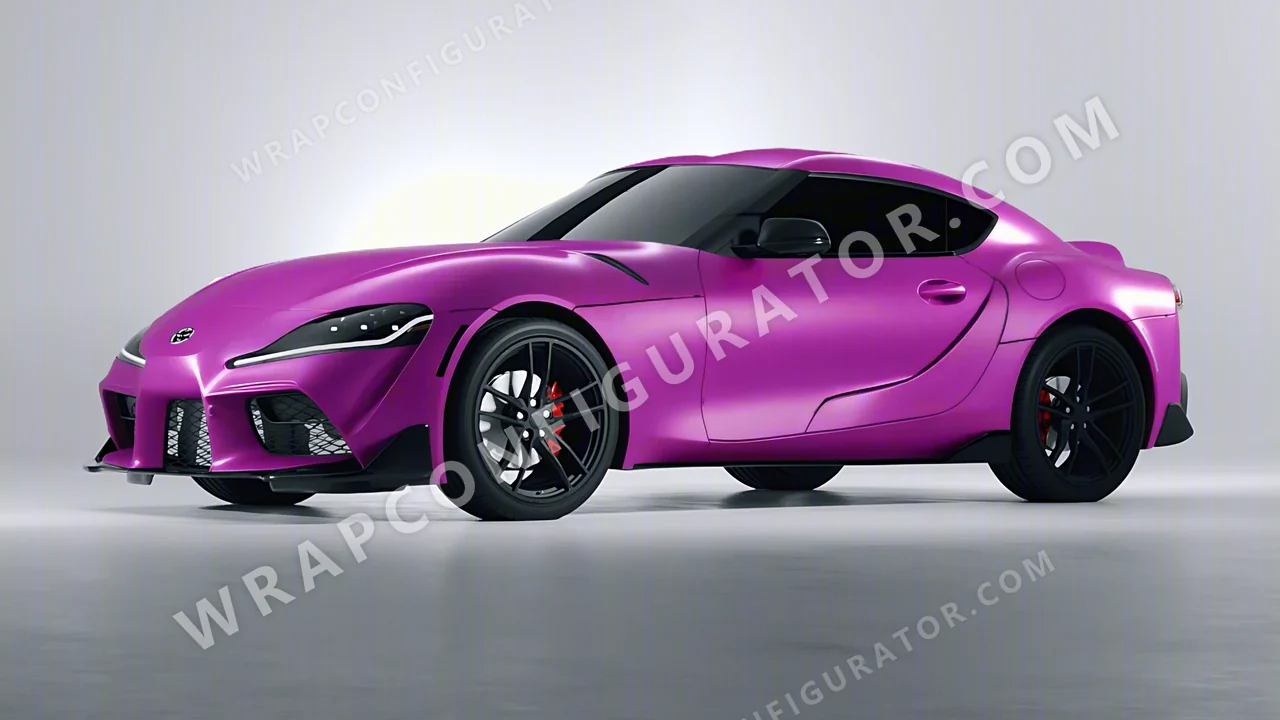 Pink Toyota Supra GR 2020 wrapped in Avery Dennison Cosmic Rose SW900-526-M