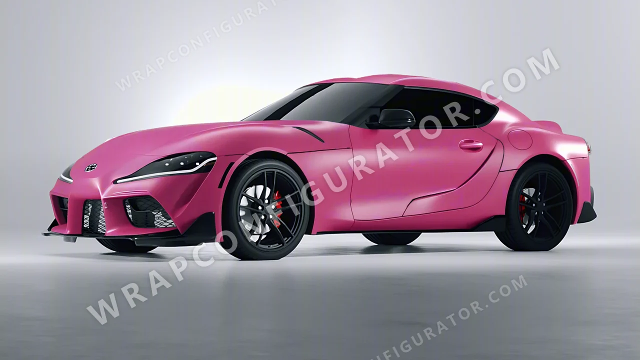 Pink Toyota Supra GR 2020 wrapped in Avery Dennison Pink SW900-520-M