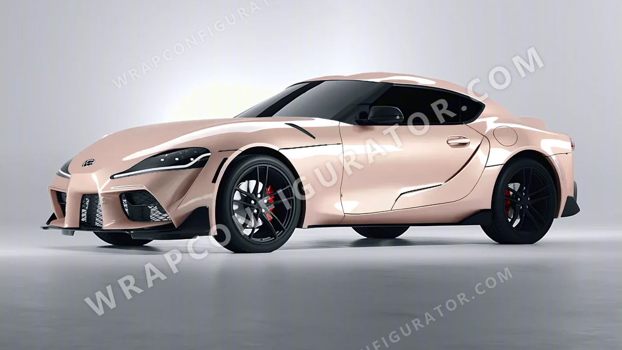 Pink Toyota Supra GR 2020 wrapped in Colourshield PPF by HyperPro Champagne Pink HGM73-P