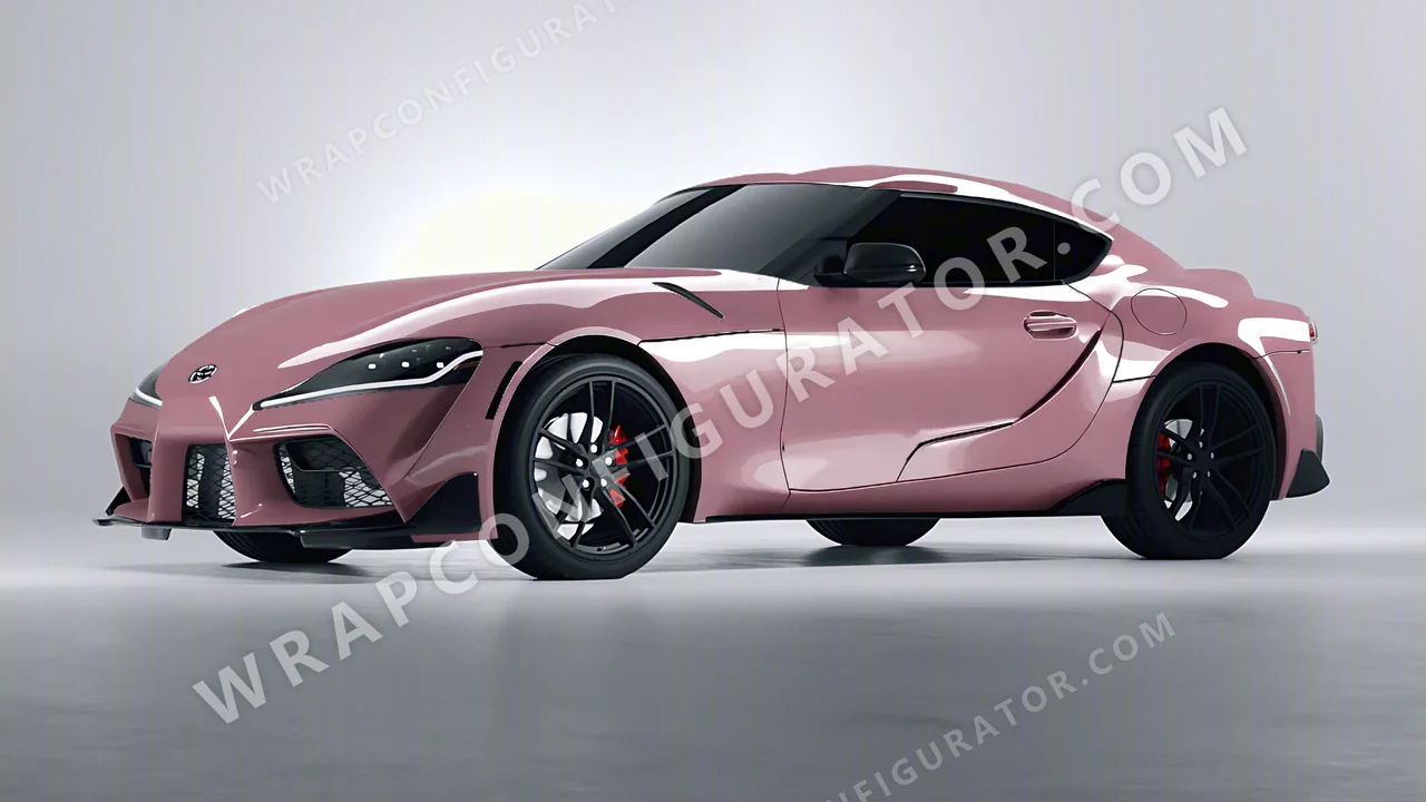 Pink Toyota Supra GR 2020 wrapped in Colourshield PPF by HyperPro Dried Pink HGF85-P