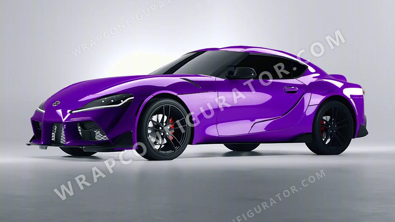 Purple Toyota Supra GR 2020 wrapped in 3M Plum Explosion 2.0 HGP258