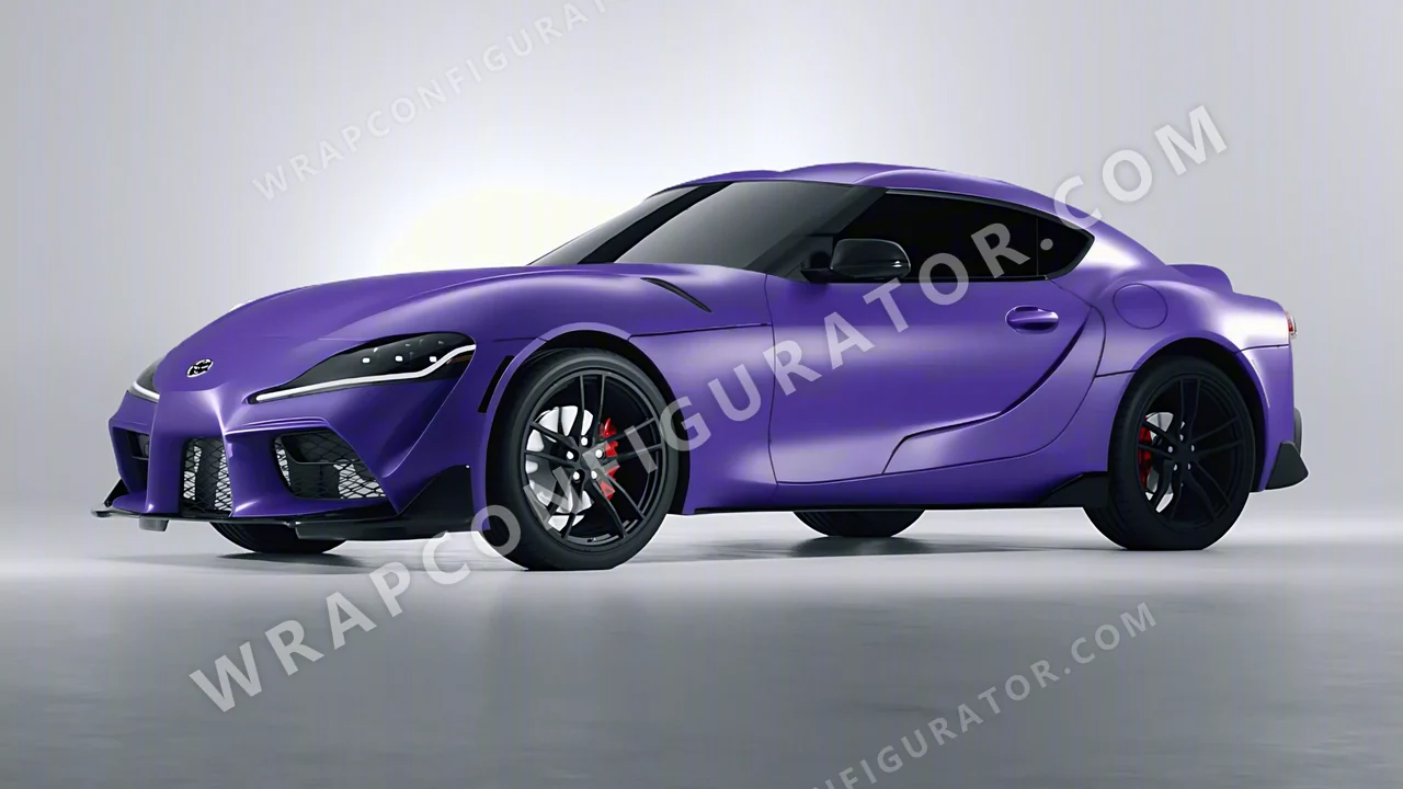 Purple Toyota Supra GR 2020 wrapped in Avery Dennison Purple SW900-565-M