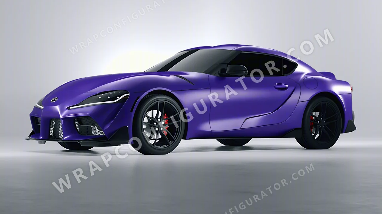 Purple Toyota Supra GR 2020 wrapped in Avery Dennison Purple SW900-587-D