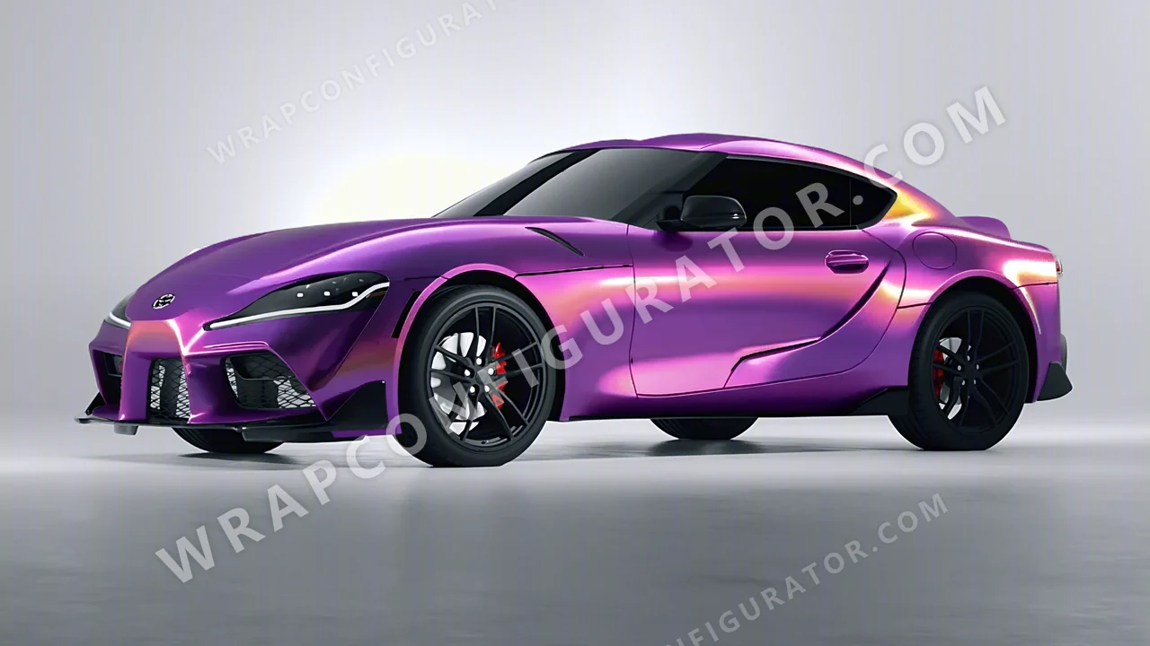 Purple Toyota Supra GR 2020 wrapped in Colourshield PPF by HyperPro Afterglow Purple GB03-P