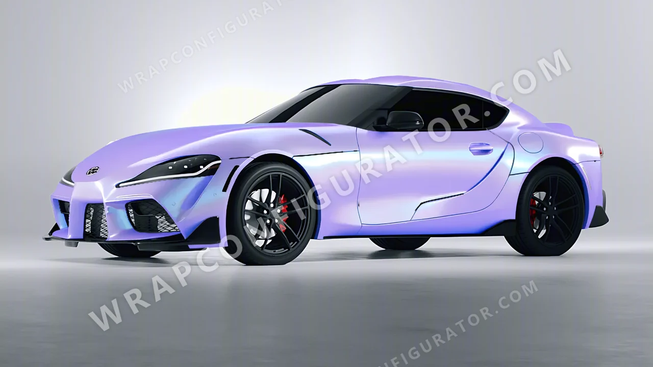 Purple Toyota Supra GR 2020 wrapped in Colourshield PPF by HyperPro Aurora Purple CGM08-P