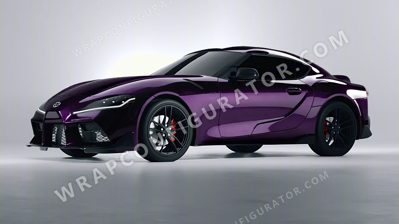 Purple Toyota Supra GR 2020 wrapped in Colourshield PPF by HyperPro Black Eggplant HGM37-P