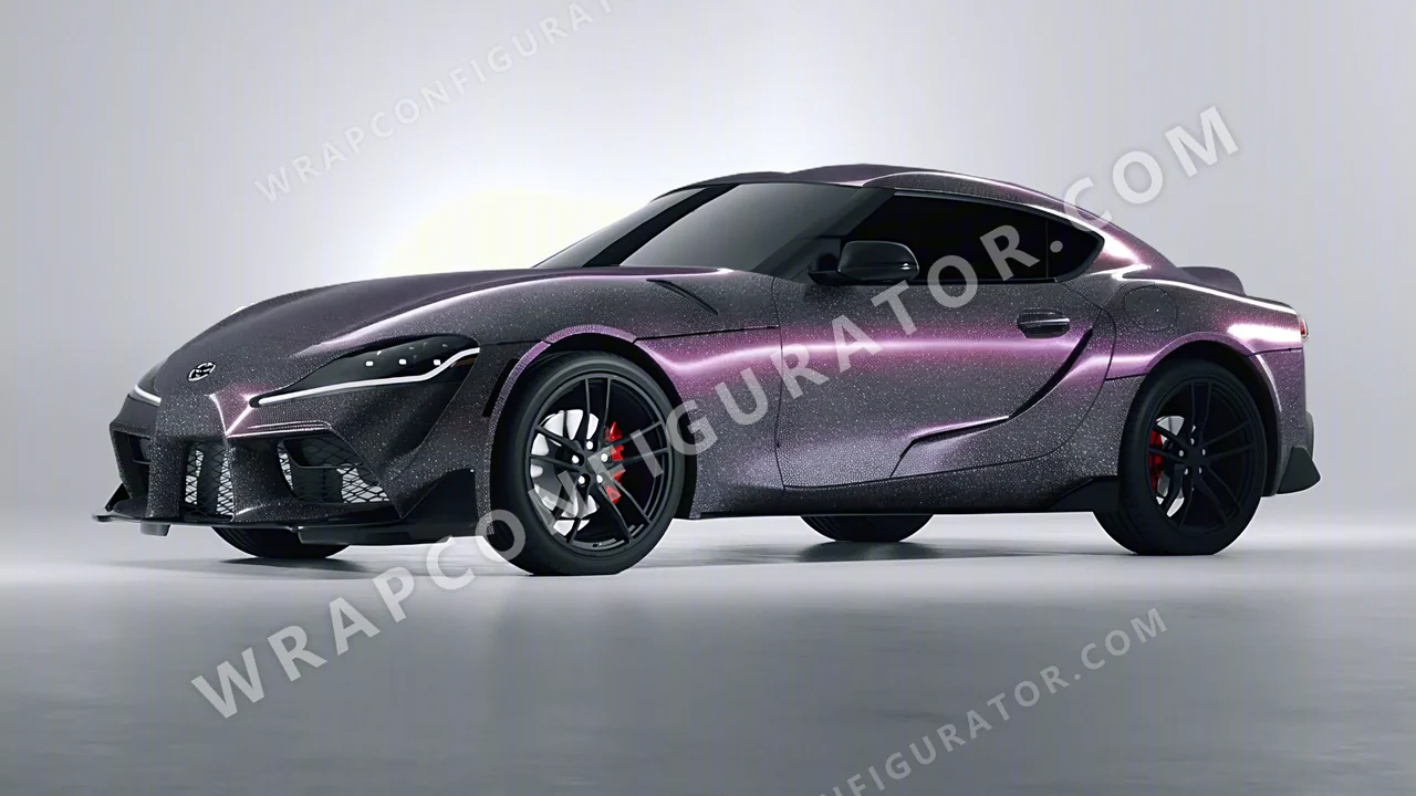 Purple Toyota Supra GR 2020 wrapped in Colourshield PPF by HyperPro Gray/Purple CG07-P