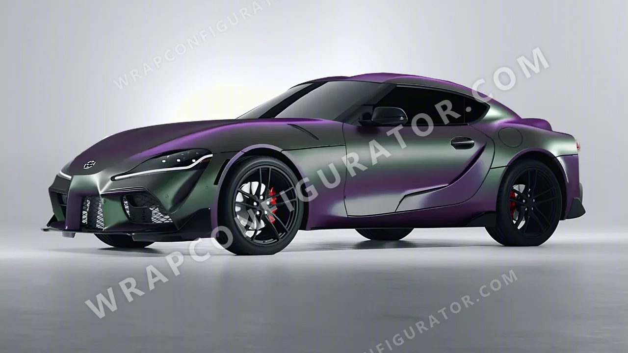 Purple Toyota Supra GR 2020 wrapped in Colourshield PPF by HyperPro Gray/Purple MSF47-P