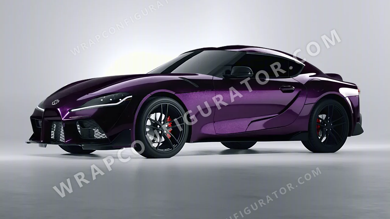 Purple Toyota Supra GR 2020 wrapped in Colourshield PPF by HyperPro Midnight Purple GAF47-P