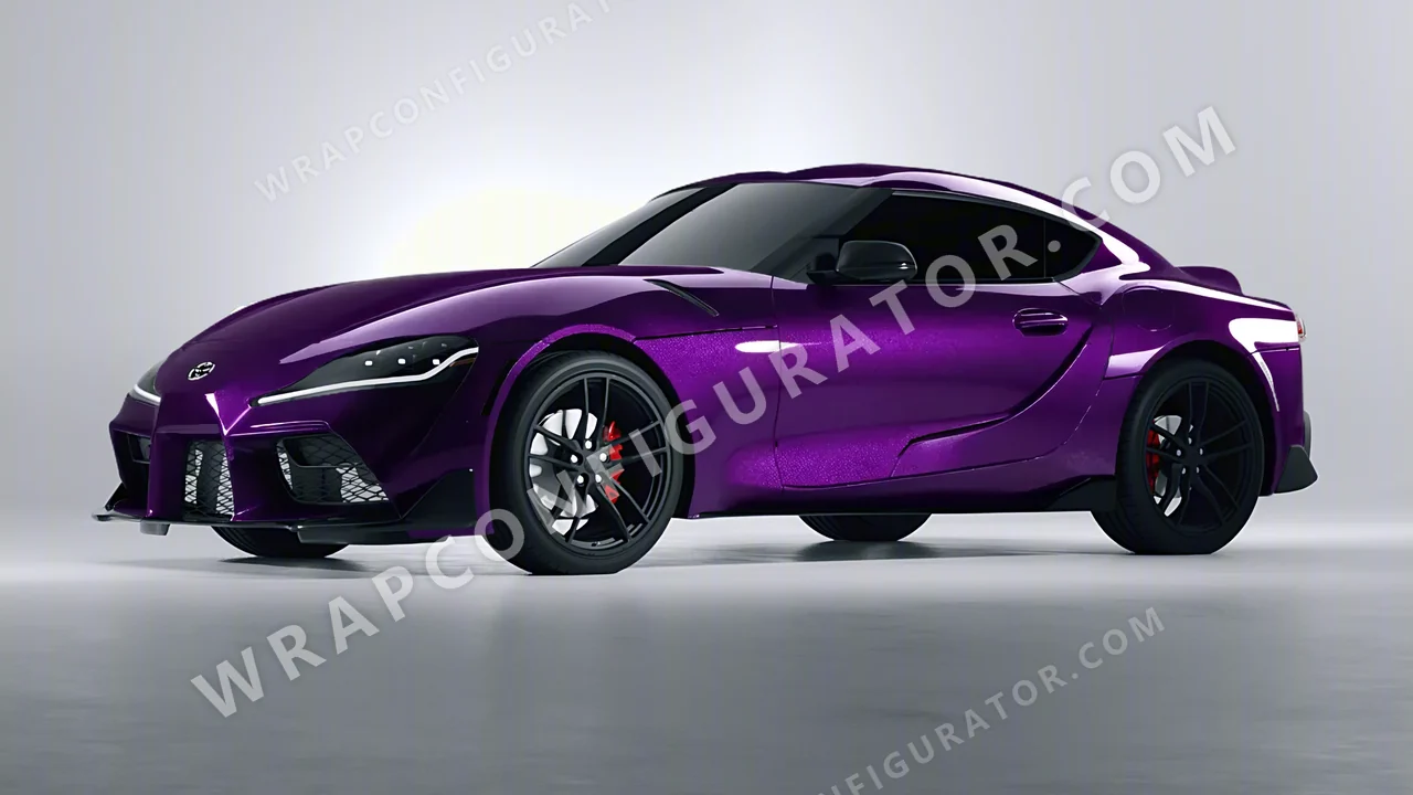 Purple Toyota Supra GR 2020 wrapped in Colourshield PPF by HyperPro Midnight Purple HGM42-P