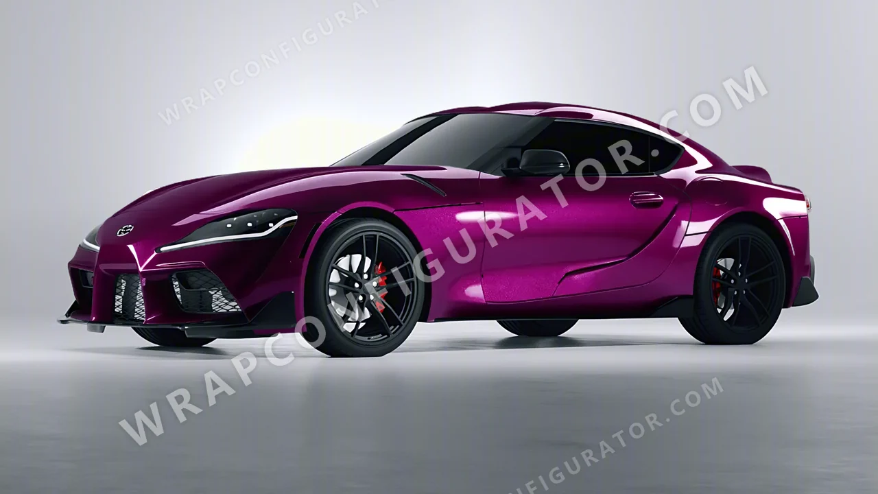 Purple Toyota Supra GR 2020 wrapped in Colourshield PPF by HyperPro Mulberry Purple HGM80-P