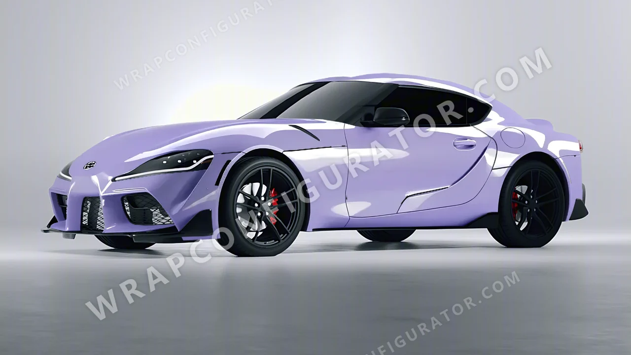 Purple Toyota Supra GR 2020 wrapped in Inozetek Dynamic PPF Grey Violet DPPF938