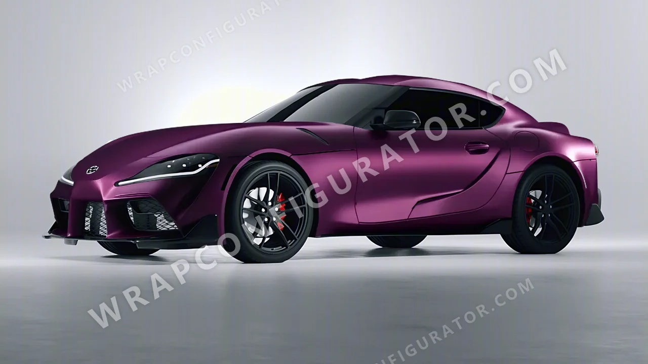 Purple Toyota Supra GR 2020 wrapped in Inozetek Dynamic PPF Midnight Purple DPPF801