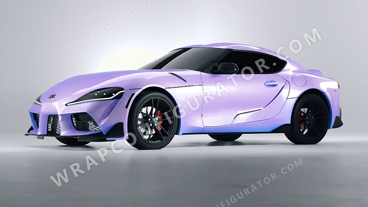 Purple Toyota Supra GR 2020 wrapped in Inozetek Dynamic PPF Purple DPPF939