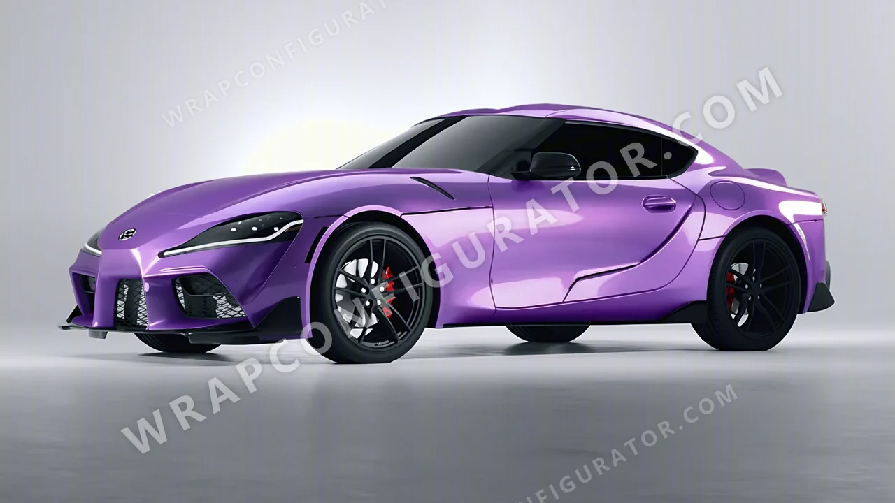 Purple Toyota Supra GR 2020 wrapped in KPMF Violet Haze K75473