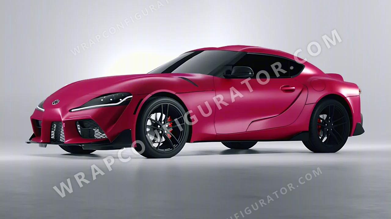 Red Toyota Supra GR 2020 wrapped in Avery Dennison Cherry SW900-444-M