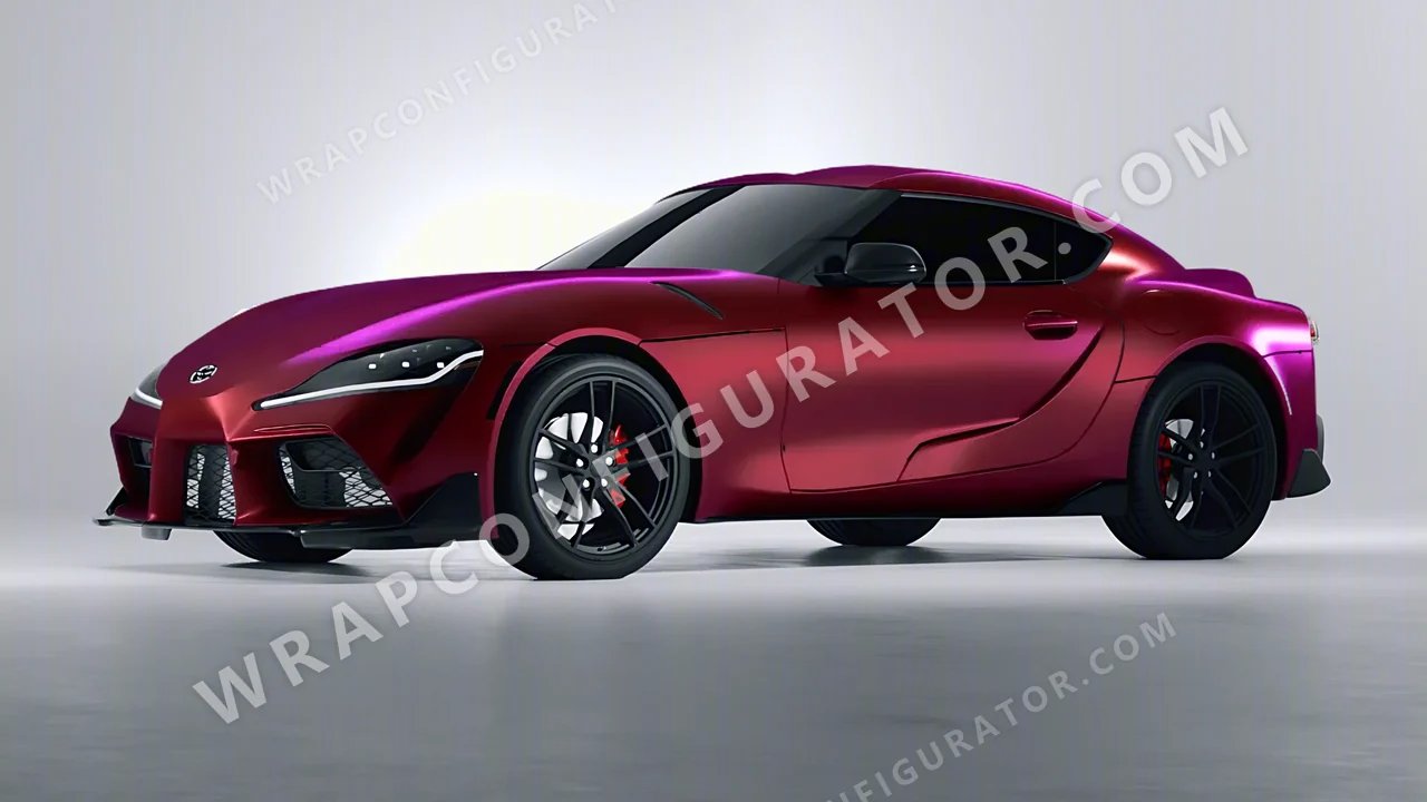 Red Toyota Supra GR 2020 wrapped in Colourshield PPF by HyperPro Ghost Dark Red MSF25-P