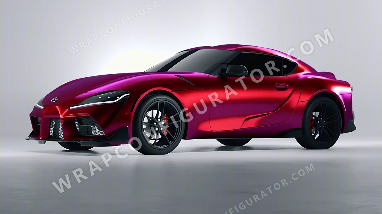 Red Toyota Supra GR 2020 wrapped in Colourshield PPF by HyperPro Ghost Red MSF28-P