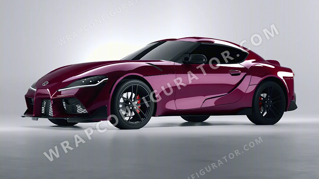 Red Toyota Supra GR 2020 wrapped in Colourshield PPF by HyperPro Ruby Star HGF61-P