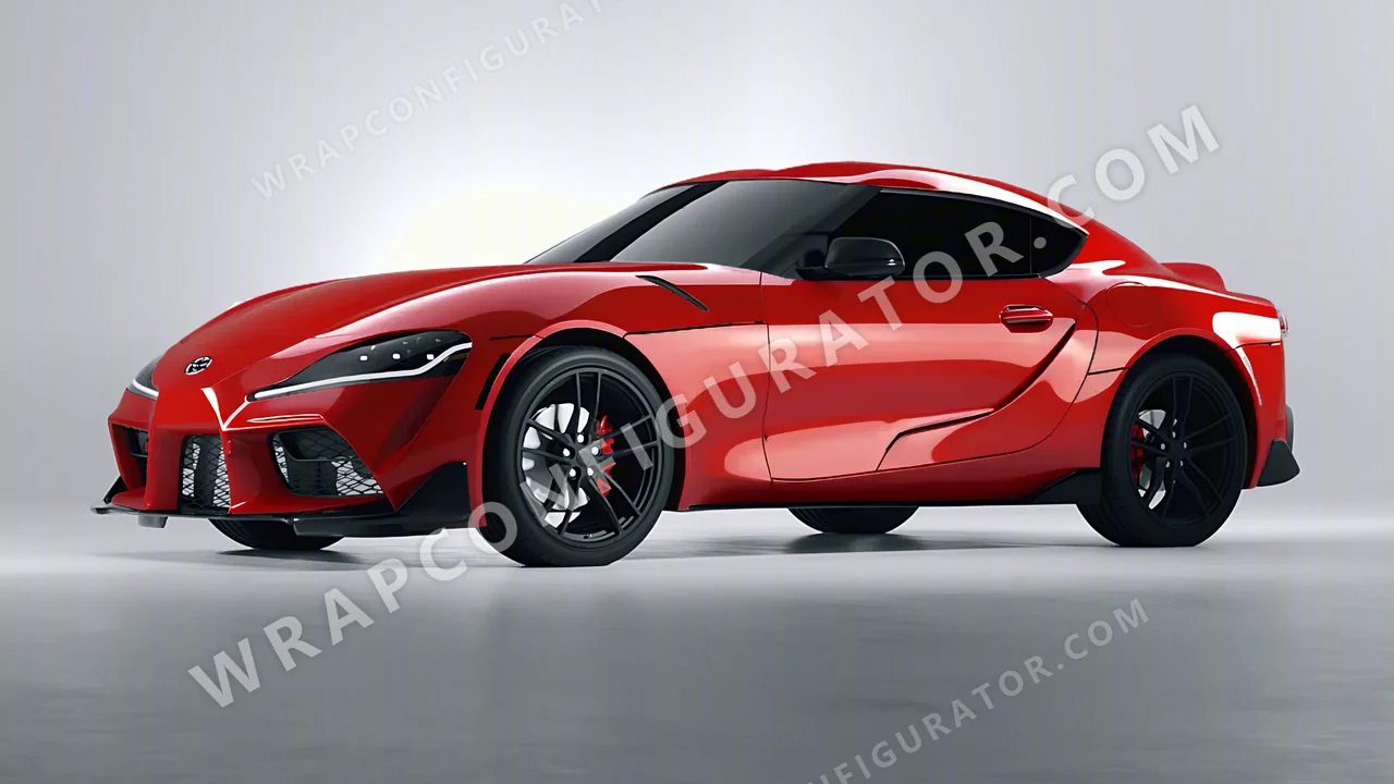 Red Toyota Supra GR 2020 wrapped in Colourshield PPF by HyperPro Tomato Red HGF71-P