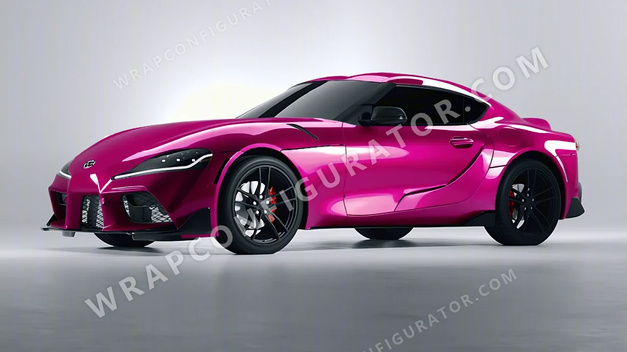 Red Toyota Supra GR 2020 wrapped in Inozetek Dynamic PPF Ruby Star DPPF916
