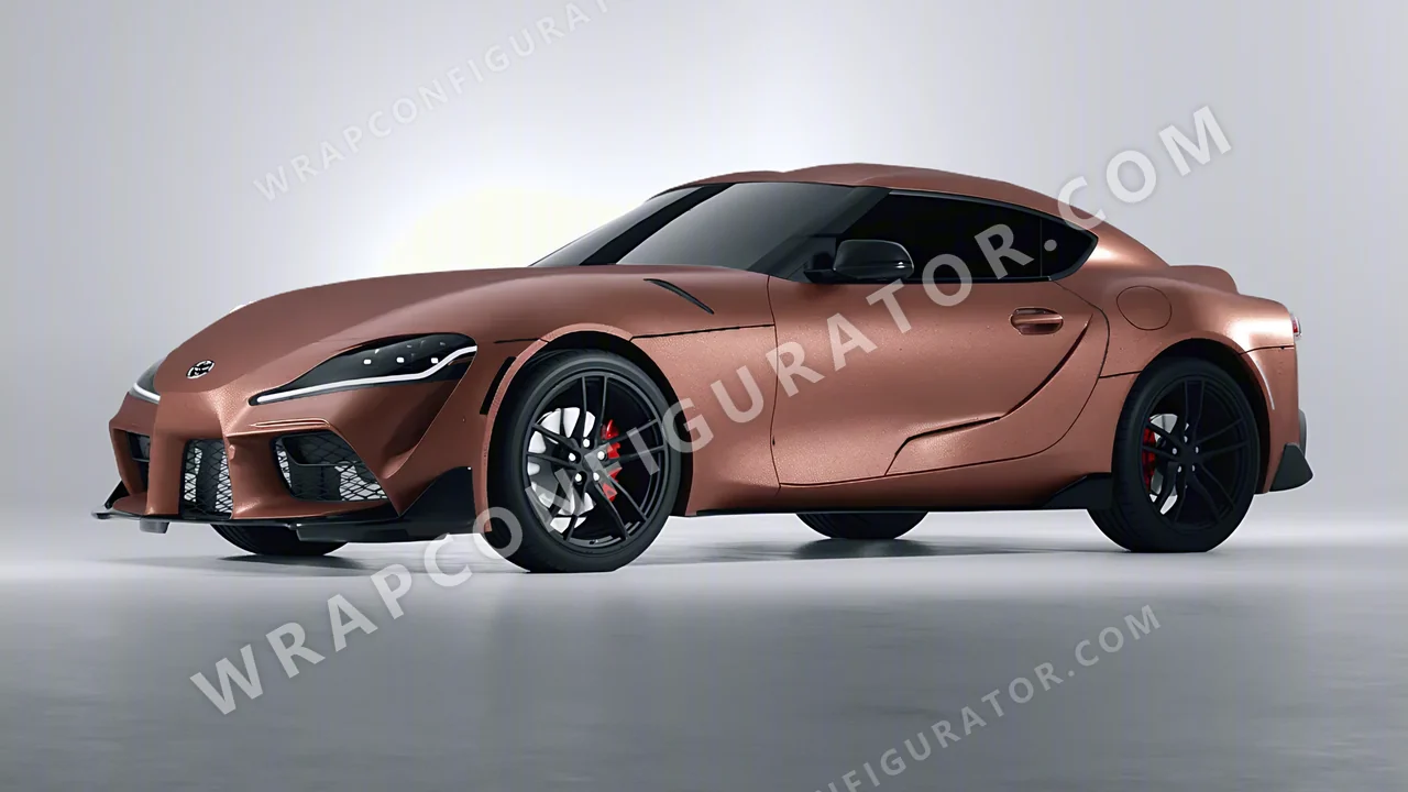 Red Toyota Supra GR 2020 wrapped in KPMF Matt Russet Red K75545