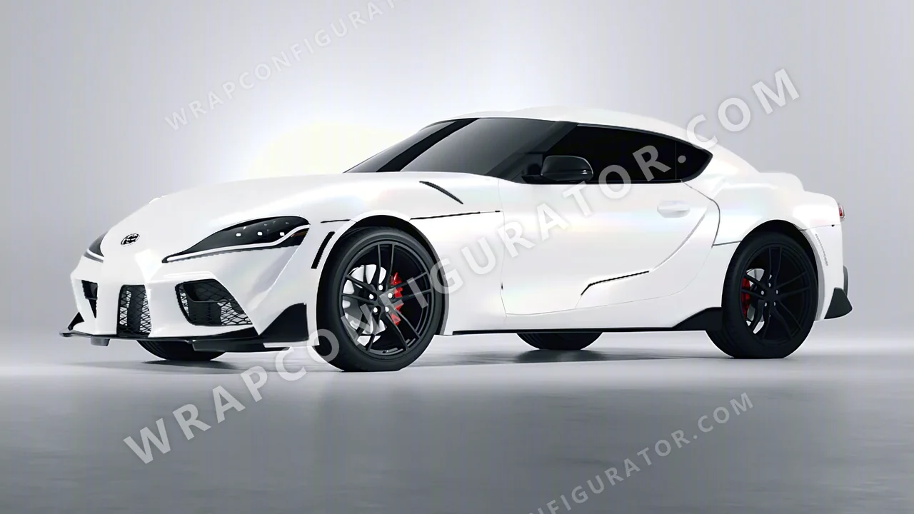 White Toyota Supra GR 2020 wrapped in 3M Satin Flip Ghost Pearl SP280