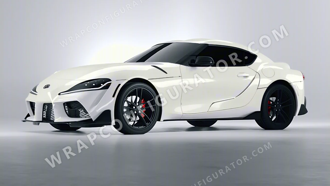White Toyota Supra GR 2020 wrapped in Avery Dennison Gloss Pearl White Snow SW900-110-S