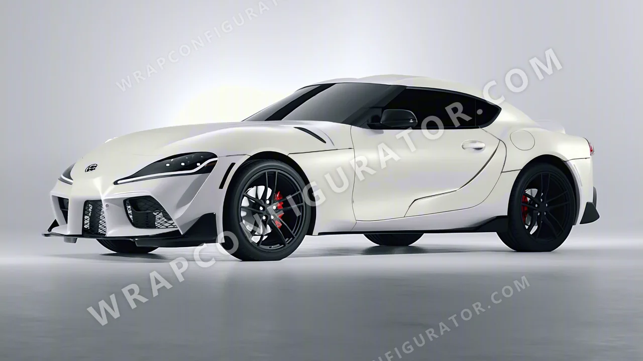 White Toyota Supra GR 2020 wrapped in Avery Dennison White SW900-116-O