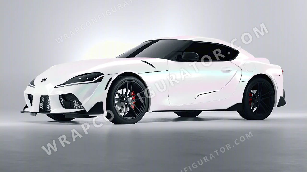 White Toyota Supra GR 2020 wrapped in Colourshield PPF by HyperPro Aurora White SF006M-P