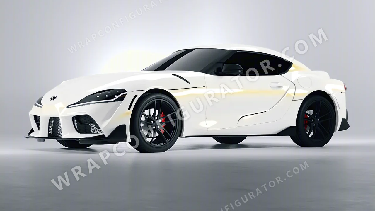 White Toyota Supra GR 2020 wrapped in Colourshield PPF by HyperPro White/Gold CWF07-P