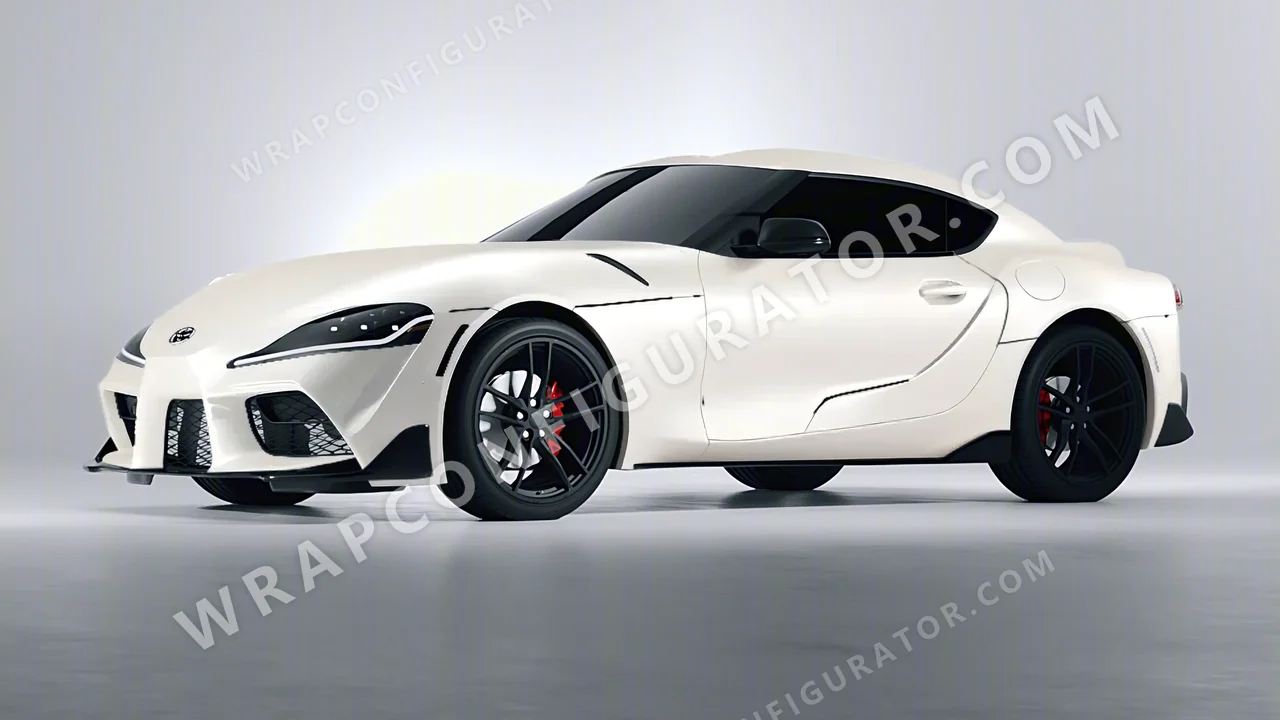White Toyota Supra GR 2020 wrapped in Colourshield PPF by HyperPro White MF14-P