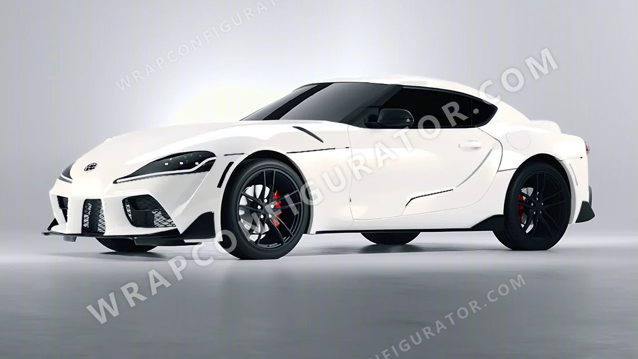 White Toyota Supra GR 2020 wrapped in Inozetek Dynamic PPF Championship White DPPF702