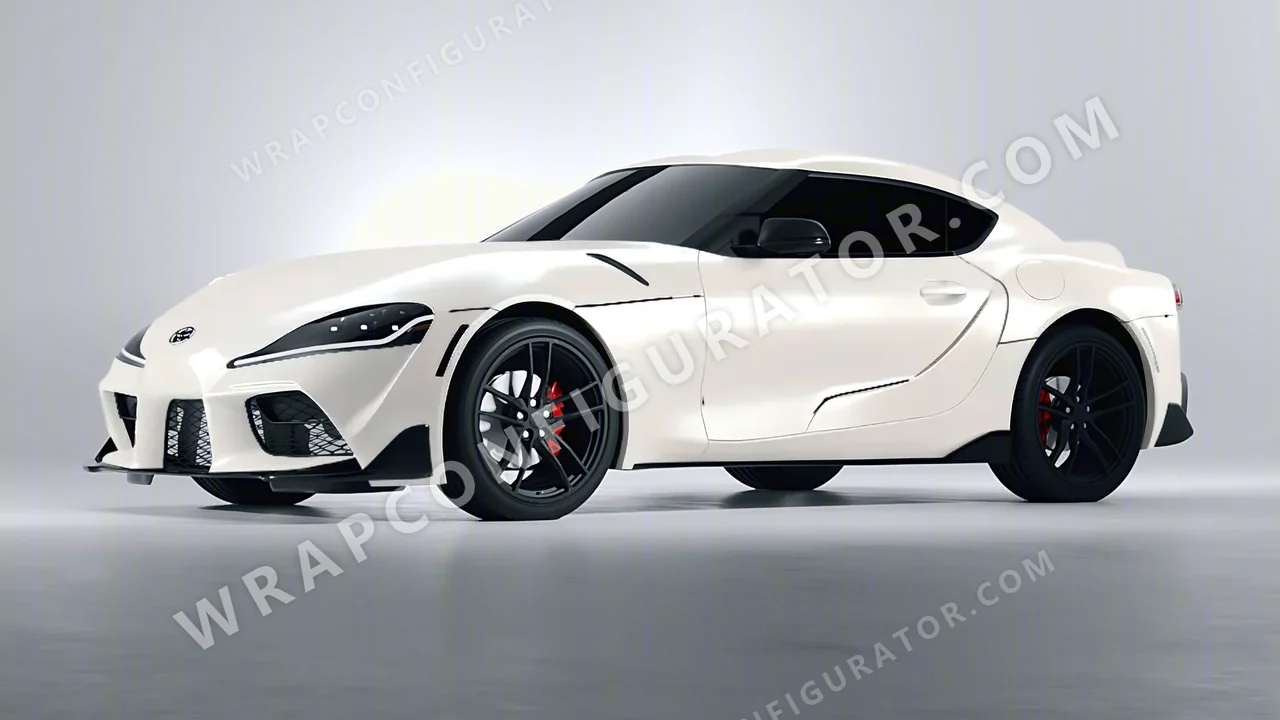 White Toyota Supra GR 2020 wrapped in Inozetek Dynamic PPF White DPPF807