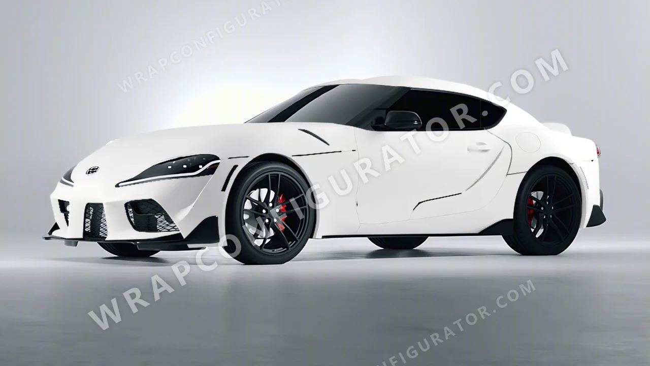 White Toyota Supra GR 2020 wrapped in Inozetek Dynamic PPF White DPPF816