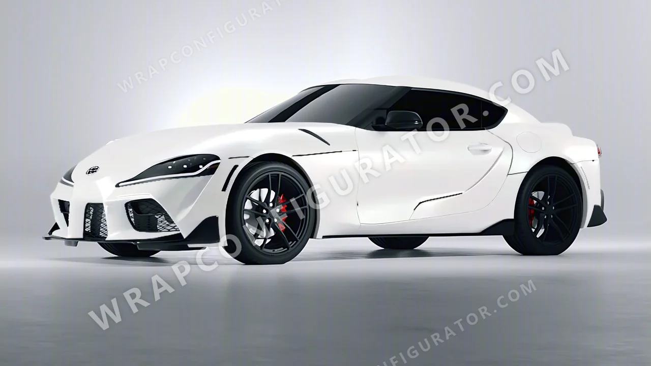White Toyota Supra GR 2020 wrapped in KPMF Matt Crystalline White K75540
