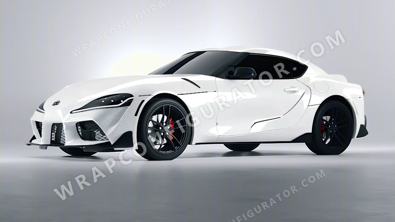 White Toyota Supra GR 2020 wrapped in ORACAL Crystal White 970RA-945G