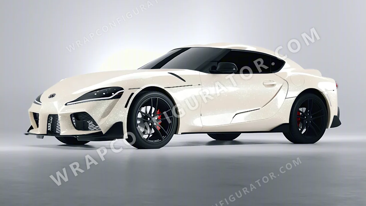 White Toyota Supra GR 2020 wrapped in ORACAL Nacre 970RA-946G