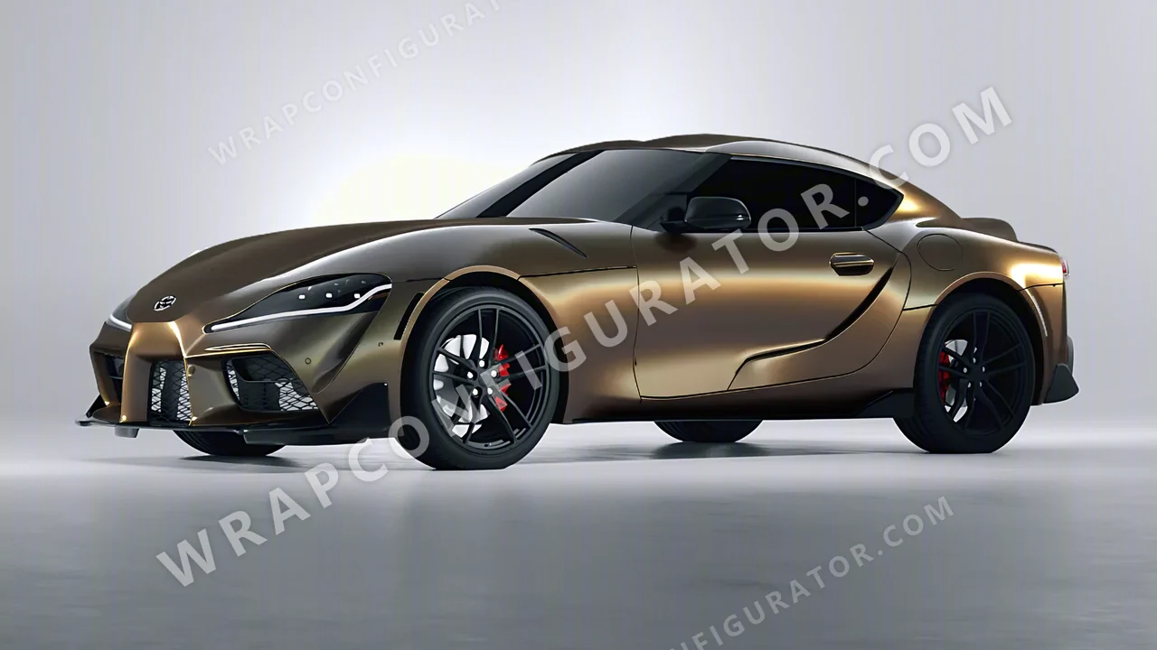 Yellow Toyota Supra GR 2020 wrapped in Colourshield PPF by HyperPro Gray Gold CGM13-P