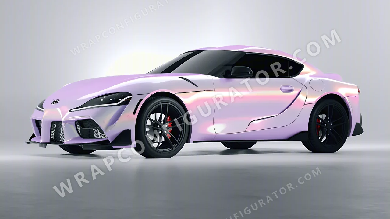 Yellow Toyota Supra GR 2020 wrapped in Colourshield PPF by HyperPro Purple/Pink/Gold CGM20-P