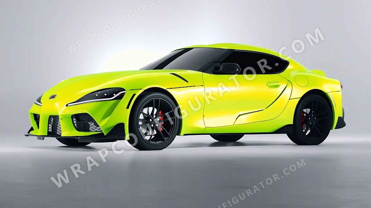 Yellow Toyota Supra GR 2020 wrapped in Colourshield PPF by HyperPro Yellow GSF01-P