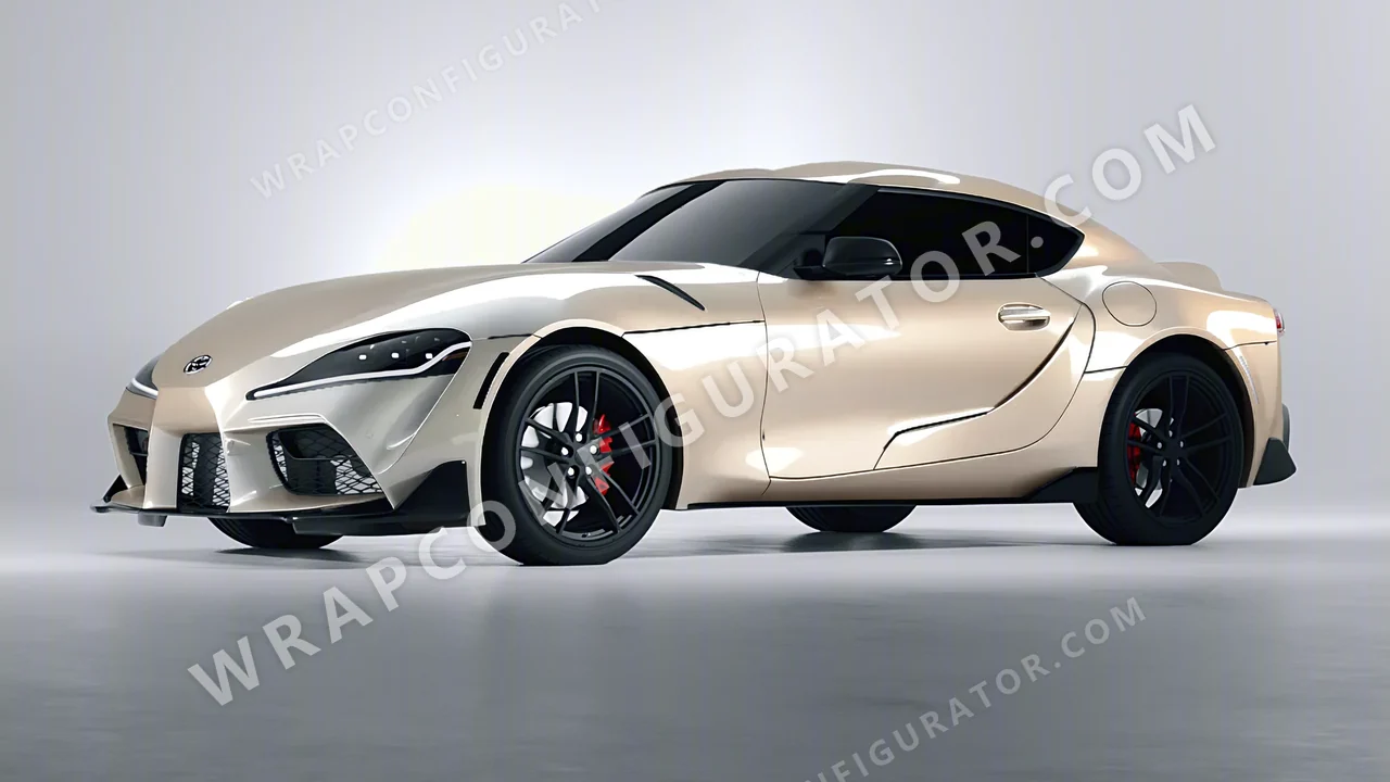 Yellow Toyota Supra GR 2020 wrapped in Inozetek Dynamic PPF Silica Brass DPPF906